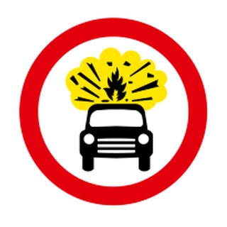 No vehicles carrying explosives