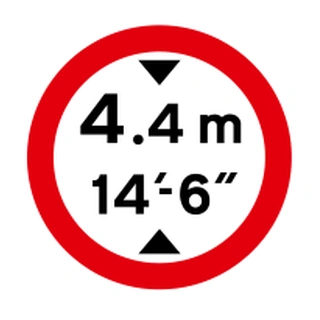 No vehicles over height shown