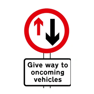 Give priority to vehicles from opposite direction