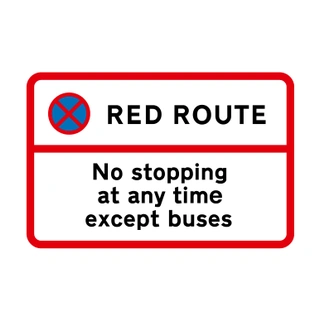 No stopping except buses (red route)