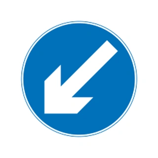 Keep left (or right if symbol reversed)
