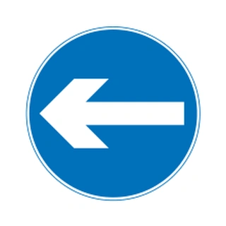 Turn left (or right if symbol reversed)