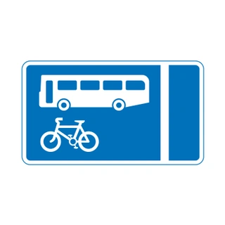 With-flow bus and cycle lane