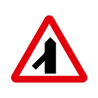 Junction on bend ahead