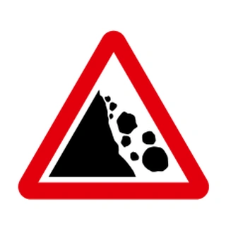 Falling or fallen rocks