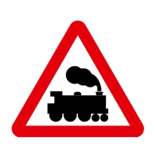 Trams crossing ahead