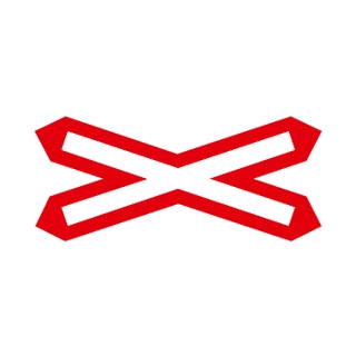 Level crossing without barrier