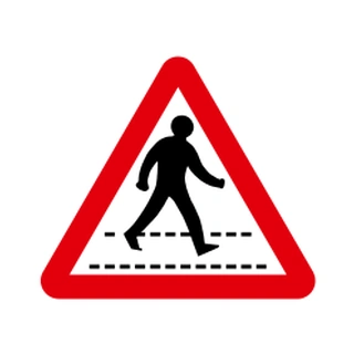 Pedestrians in road ahead