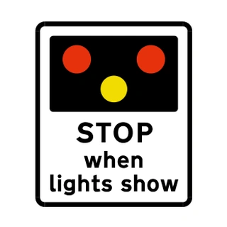 STOP when lights show