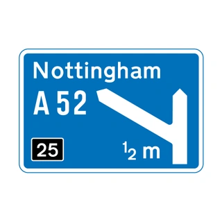 At a junction leading directly into a motorway
