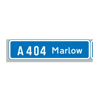 Blue panel showing motorway starts at junction ahead