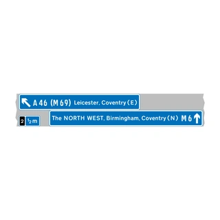 On approaches to junctions with lane guidance