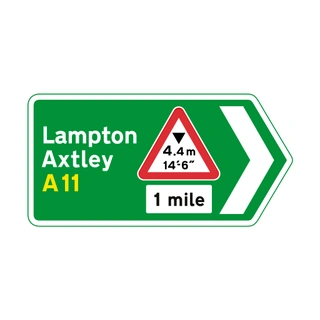 On approach to a junction in Wales (bilingual)