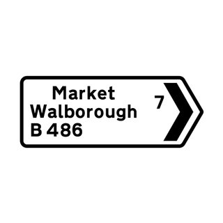 Direction sign at junction (example)