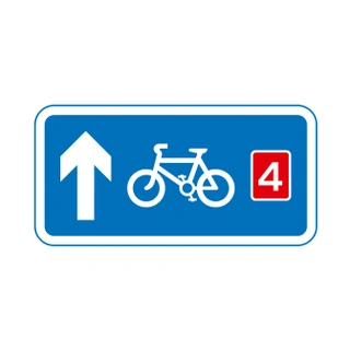 Route for pedal cycles forming part of a network