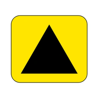 Emergency diversion route symbol (solid triangle)
