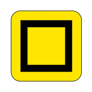 Emergency diversion route symbol (solid square)