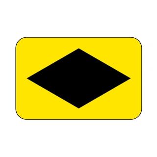 Emergency diversion route symbol (solid diamond)
