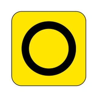 Emergency diversion route symbol (open circle)