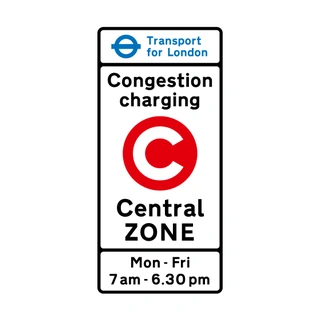Entrance to congestion charging zone