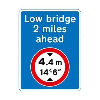 Advance warning of restriction or prohibition ahead