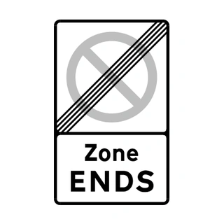 End of controlled parking zone