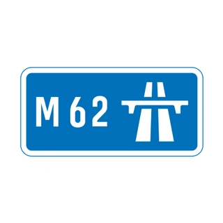 Start of motorway and point where motorway regulations apply