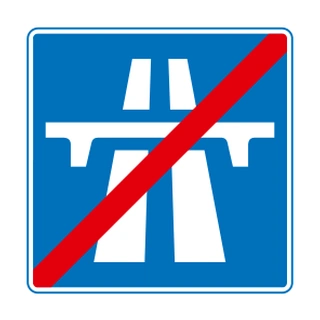 End of motorway