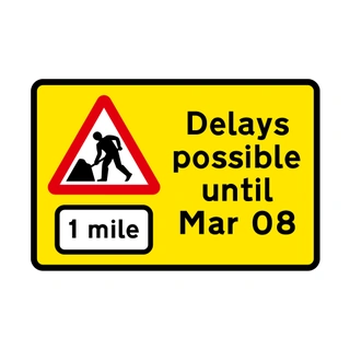 Road works 1 mile ahead