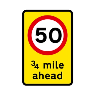 Mandatory speed limit ahead